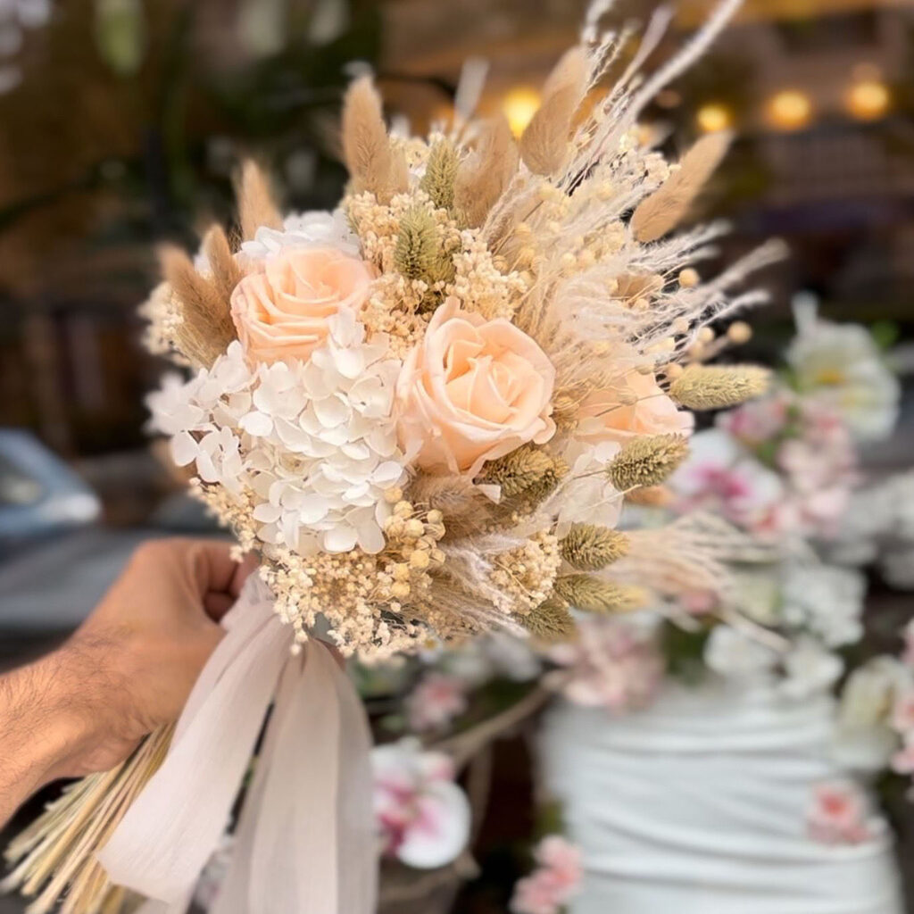 Ramo de flores preservadas para novia